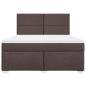 Preview: Boxspringbett mit Matratze Dunkelbraun 180x200 cm Stoff