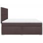 Preview: Boxspringbett mit Matratze Dunkelbraun 180x200 cm Stoff