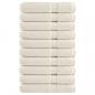 Preview: ARDEBO.de - Premium-Handtücher SOLUND 10 Stk. Cremeweiß 100x200 cm 600 g/m²