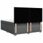 Preview: Boxspringbett mit Matratze Dunkelgrau 180x200 cm Stoff