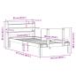 Preview: Bettgestell mit Kopfteil ohne Matratze 75x190 cm