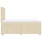 Preview: Boxspringbett mit Matratze Creme 120x200 cm Stoff