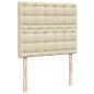 Preview: Boxspringbett mit Matratze Creme 120x200 cm Stoff