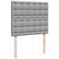 Preview: Boxspringbett mit Matratze Hellgrau 120x190 cm Stoff