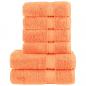 Preview: ARDEBO.de - 6 tlg. Premium-Handtuch-Set SOLUND Orange 600 g/m²
