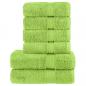 Preview: ARDEBO.de - 6 tlg. Premium-Handtuch-Set SOLUND Apfelgrün 600 g/m²