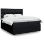 Preview: ARDEBO.de - Boxspringbett mit Matratze Schwarz 200x200 cm Stoff