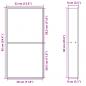 Preview: Duschnische Mattschwarz 32x62x9 cm Edelstahl