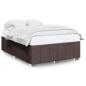 Preview: Bettgestell ohne Matratze Dunkelbraun 140x190 cm Stoff