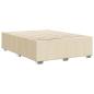 Preview: Bettgestell ohne Matratze Creme 140x190 cm Stoff