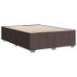 Preview: Bettgestell ohne Matratze Dunkelbraun 160x200 cm Stoff