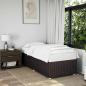 Preview: ARDEBO.de - Bettgestell ohne Matratze Dunkelbraun 80x200 cm Stoff