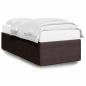 Preview: Bettgestell ohne Matratze Dunkelbraun 80x200 cm Stoff