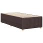 Preview: Bettgestell ohne Matratze Dunkelbraun 80x200 cm Stoff