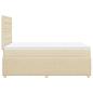 Preview: Boxspringbett mit Matratze Creme 120x190 cm Stoff