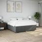 Preview: ARDEBO.de - Bettgestell ohne Matratze Dunkelgrau 180x200 cm Stoff