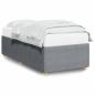 Preview: Bettgestell ohne Matratze Hellgrau 90x200 cm Stoff
