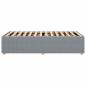 Preview: Bettgestell ohne Matratze Hellgrau 90x200 cm Stoff
