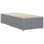 Preview: Bettgestell ohne Matratze Hellgrau 90x200 cm Stoff
