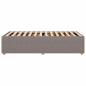 Preview: Bettgestell Taupe 90x200 cm Stoff
