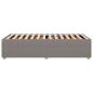 Preview: Bettgestell ohne Matratze Taupe 100x200 cm Stoff