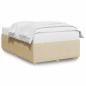 Preview: Bettgestell Creme 120x190 cm Stoff