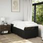 Preview: Boxspringbett mit Matratze Schwarz 90x200 cm Stoff