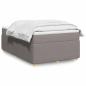 Preview: ARDEBO.de - Boxspringbett mit Matratze Taupe 120x190 cm Stoff