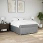 Preview: Boxspringbett mit Matratze Hellgrau 140x200 cm Stoff