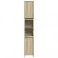 Preview: Badezimmerschrank Sonoma-Eiche 30x30x183,5 cm Holzwerkstoff