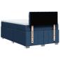 Preview: ARDEBO.de - Boxspringbett mit Matratze Blau 120x200 cm Stoff