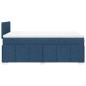 Preview: ARDEBO.de - Boxspringbett mit Matratze Blau 120x200 cm Stoff
