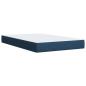 Preview: Boxspringbett mit Matratze Blau 120x200 cm Stoff