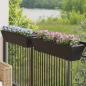 Preview: ARDEBO.de - Pflanzkasten mit Haken 2 Stk. Schwarz Poly Rattan