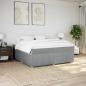 Preview: Boxspringbett mit Matratze Hellgrau 200x200 cm Stoff