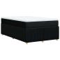 Preview: Boxspringbett mit Matratze Schwarz 120x200 cm Stoff