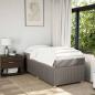 Preview: Boxspringbett mit Matratze Taupe 90x200 cm Stoff