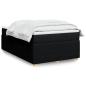 Preview: ARDEBO.de - Boxspringbett mit Matratze Schwarz 120x190 cm Stoff