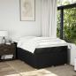 Preview: Boxspringbett mit Matratze Schwarz 120x190 cm Stoff