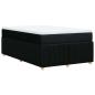 Preview: Boxspringbett mit Matratze Schwarz 120x190 cm Stoff