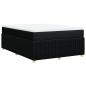 Preview: Boxspringbett mit Matratze Schwarz 160x200 cm Stoff
