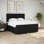 Preview: Boxspringbett mit Matratze Schwarz 200x200 cm Stoff