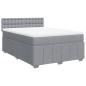 Preview: Boxspringbett mit Matratze Hellgrau 160x200 cm Stoff