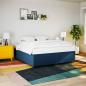 Preview: Boxspringbett mit Matratze Blau 180x200 cm Stoff