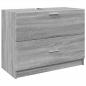 Preview: Waschbeckenunterschrank Grau Sonoma 78x37x59 cm Holzwerkstoff