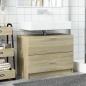 Preview: Waschbeckenunterschrank Sonoma-Eiche 78x37x59 cm Holzwerkstoff