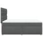Preview: Boxspringbett mit Matratze Dunkelgrau 160x200 cm Stoff