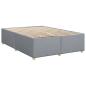 Preview: Boxspringbett mit Matratze Hellgrau 160x200 cm Stoff
