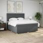 Preview: Boxspringbett mit Matratze Dunkelgrau 180x200 cm Stoff