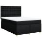 Preview: Boxspringbett mit Matratze Schwarz 160x200 cm Stoff
